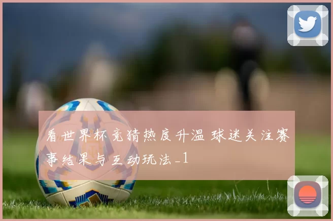 看世界杯竞猜热度升温 球迷关注赛事结果与互动玩法_1