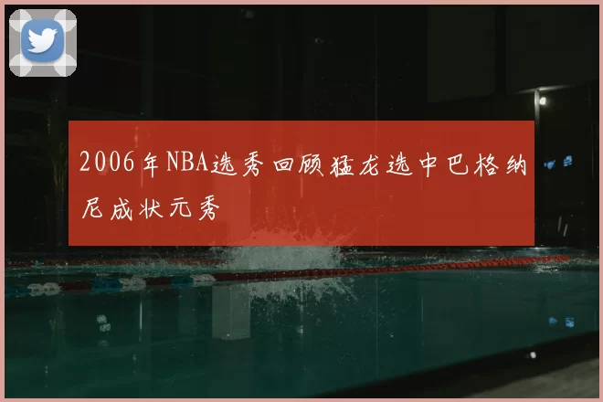 2006年NBA选秀回顾猛龙选中巴格纳尼成状元秀